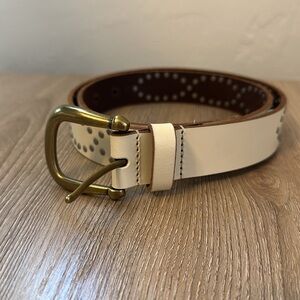 Cream studded Lucky brand belt, size S